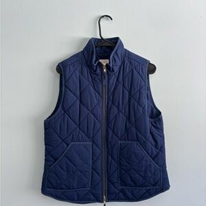 J. Crew Blue Quilted Vest